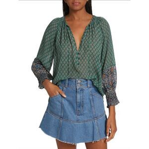 Veronica Beard Amato Paisley Silk Top - Women's Fashion